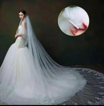 웨딩 베일 롱 3m