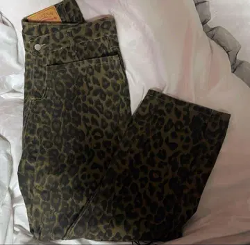 데님 레오파드 레오파드 무늬 y2k 헤이세이 갸루