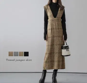 [ 새상품급 ] 라지엠 체크 원피스 L 사이즈 점프 스커트 완판템