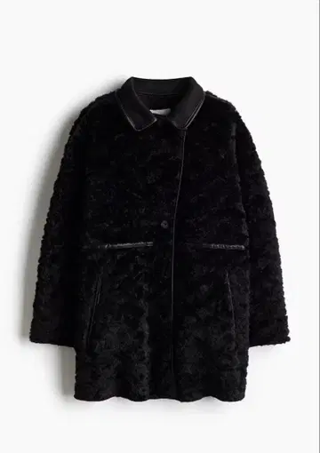 플러피 코트 테디 코트 블랙 보아 소재 XS 완판템