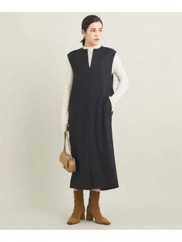 뷰티&유스 프론트 슬릿 오버롤 스커트 M