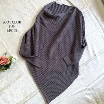 SCOT CLUB 변형 실루엣 니트 풀오버 9호 돌먼 보트넥