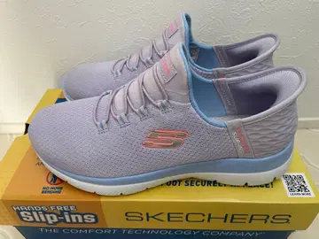 SKECHERS Slip-Ins 라이트 퍼플 와이드 핏 24cm
