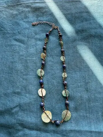 빈티지, 로만 유리 & 라피스 라줄리 목걸이