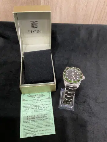 ELGIN 다이버 워치 그린/블랙