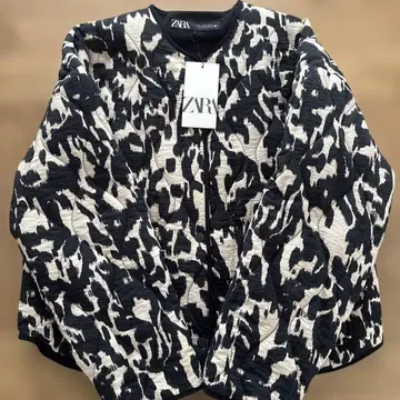 ZARA 자라 퀼팅 자켓 애니멀 프린트