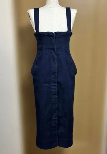 내추럴 뷰티 베이직 내로우 데님 점퍼 스커트 (점스) M