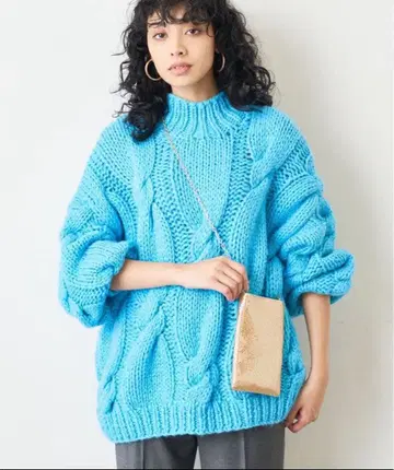 Whim Gazette 핸드 케이블 니트 풀오버