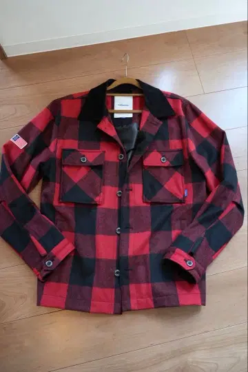 Lafayette 빨검 체크 플란넬 자켓 L 새상품급