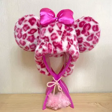 미니 팬캡 레오파드 무늬 디즈니