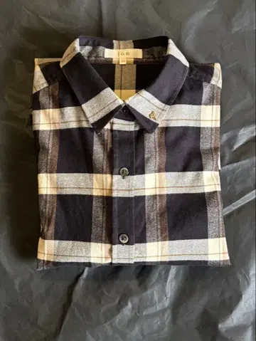 ICB 긴팔 체크 플란넬 셔츠 블랙 화이트 44