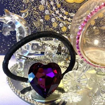 신상 스와로브스키 머리끈 포니 후크