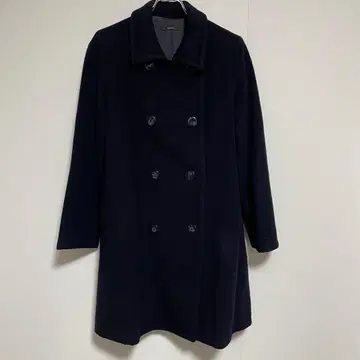 어반 리서치 로쏘 울 혼방 더블 코트 네이비 M 출퇴근 통학