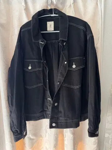 AS KNOW AS 블랙 데님 자켓