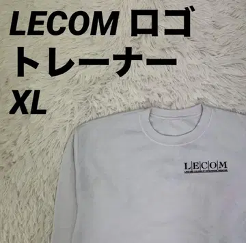 트레이닝복 맨투맨 LECOM 로고 화이트 XL 사이즈 남성용