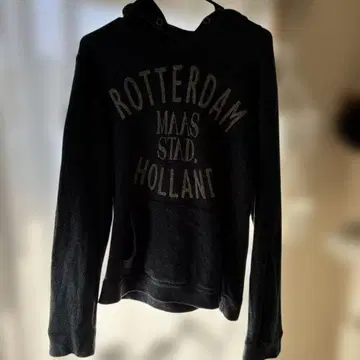 로테르담 프린트 후드티 M 사이즈 그린