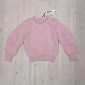 LOUNIE 핑크 긴팔 니트 스웨터