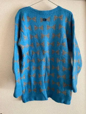 [새상품급, 배송비 포함] 빔즈 보이 니트 스웨터 리본 무늬