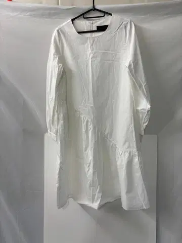 MICALLE 화이트 긴팔 드레스