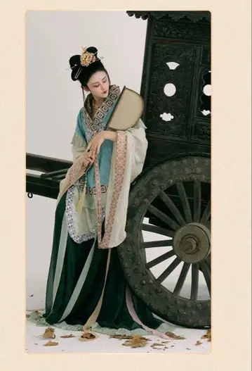 한푸 중국풍 수당 시대 여성 전통 의상 세트