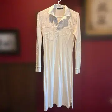 새상품급 엘르 라프 로렌 자수 로고 라거 폴로 셔츠 원피스