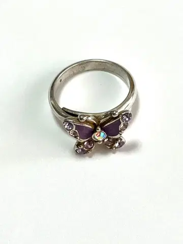 ANNA SUI 안나수이 퍼플 버터플라이 반지 (일본 사이즈 11호)