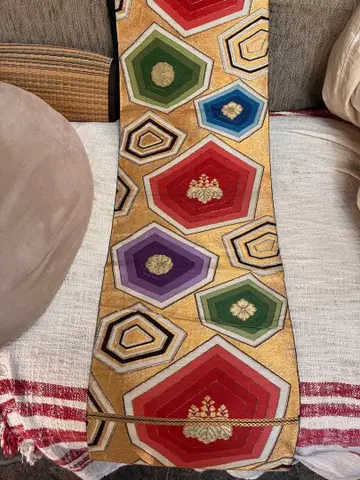 럭셔리한 후쿠로 오비 육각형 팔각형 무늬