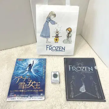 겨울왕국 뮤지컬 극단 사계절 클리어 파일 핀 배지 부직포 백