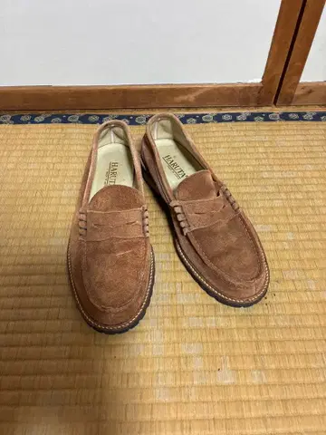 HARUTA 브라운 스웨이드 로퍼