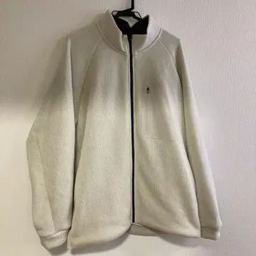 화이트 플리스 자켓 풀 집업