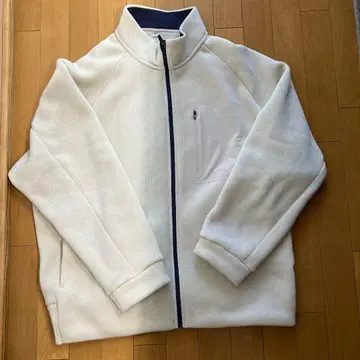 화이트 플리스 자켓 풀 집업