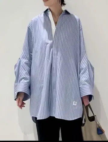 sacai x Thomas Mason 포플린 셔츠 스트라이프 사이즈 2