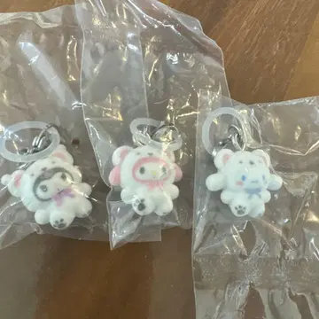 푹신푹신 스노우 산리오 메지루시 액세서리 가챠가챠 3종 세트