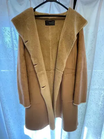 URBAN RESEARCH DOORS 후드 부착 무스탕 코트