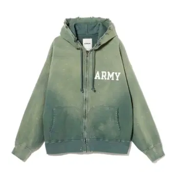 BOWWOW/ARMY ZIP HOODIE AGED GREEN