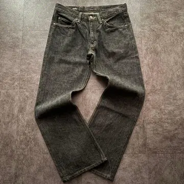 새상품급 Lee 선염 블랙 데님 라이더스 플레어 일본제 아메카지