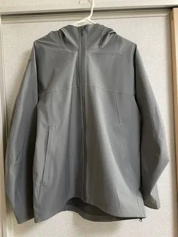 유니클로 UNIQLO 블록테크 후드티 라이트 그레이 XL