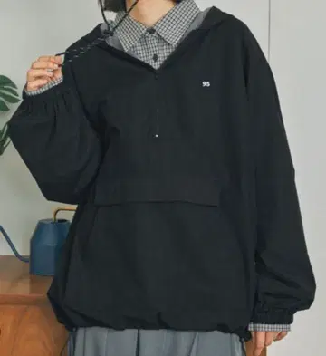 나일론 아노락 후드티