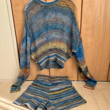 [ RYETENDER ] 크로쉐 니트 셋업