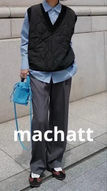 택 포함 새상품 MACHATT 퀼팅 베스트
