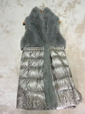 퍼 롱 베스트 다운 베스트 그레이