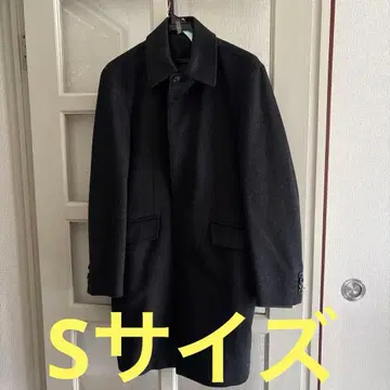 블랙 스텐카라 코트 울&캐시미어 S 사이즈