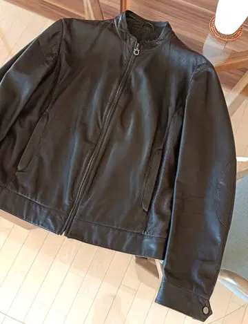 살바토레 페라가모 다크 브라운 싱글 라이더 자켓