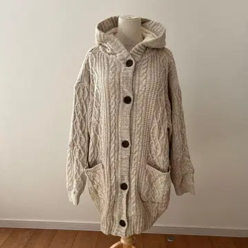 새상품 빅 사이즈 케이블 니트 가디건 4L