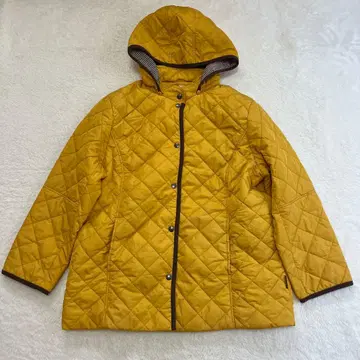 새상품급 크로커다일 퀼팅 자켓 코트 빅 사이즈 머스타드