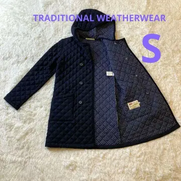 퀼팅 코트 트래디셔널 웨더웨어 도트 36 S 네이비