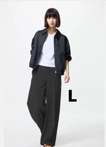 새상품 유니클로 칸도 와이드 팬츠 L 사이즈