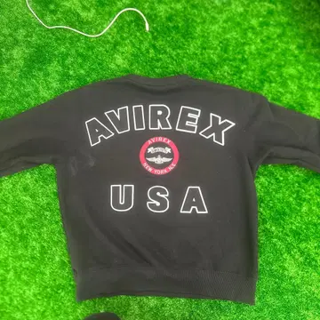 AVIREX 블랙 크루넥 맨투맨