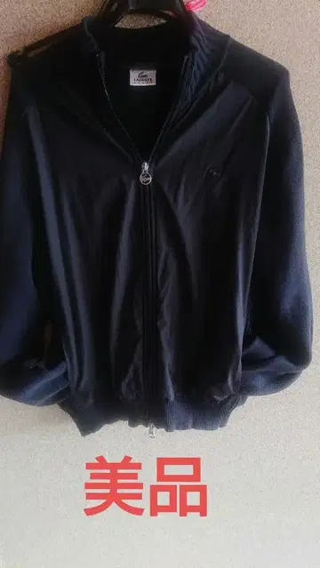 라코스테 LACOSTE 나일론 니트 MA-1 블루종 [새상품급]