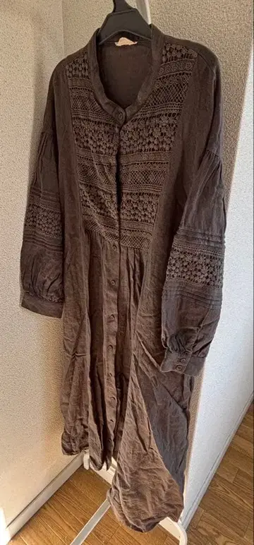 Samansa Mos2 면린넨 레이스 원피스